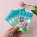 100Pcs Gradient Bags Resealable With Zipper Plastic Display Pouch Jewelry Storage Packaging Small Businesses Supplies. 