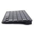 Metal Body Wireless Bluetooth Portable Mini Keyboard Bk 3001- Black. 