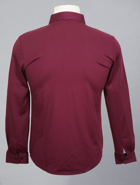 Plain%20Full%20Wrinkle%20Free%20Stretchable%20Shirt%20For%20Men%20-%20Image%202