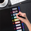 24 Clear Pocket Expanding File Folder 12 Colored Tabs,Holds 300 Sheets, File Organizer,Numbered Index on Cover 2PC. 