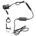 (COKP) 12V Waterproof Motorbike Motorcycle Dual-USB Charger Power Socket Adapter Outlet. 