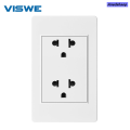 Anedshaop VISWE Thailand 3 Pins Socket, 15A Universal Power Jack AC 250V, Luxury 118*72mm Plastic Panel, Double Jack Power Wall Outlet. 