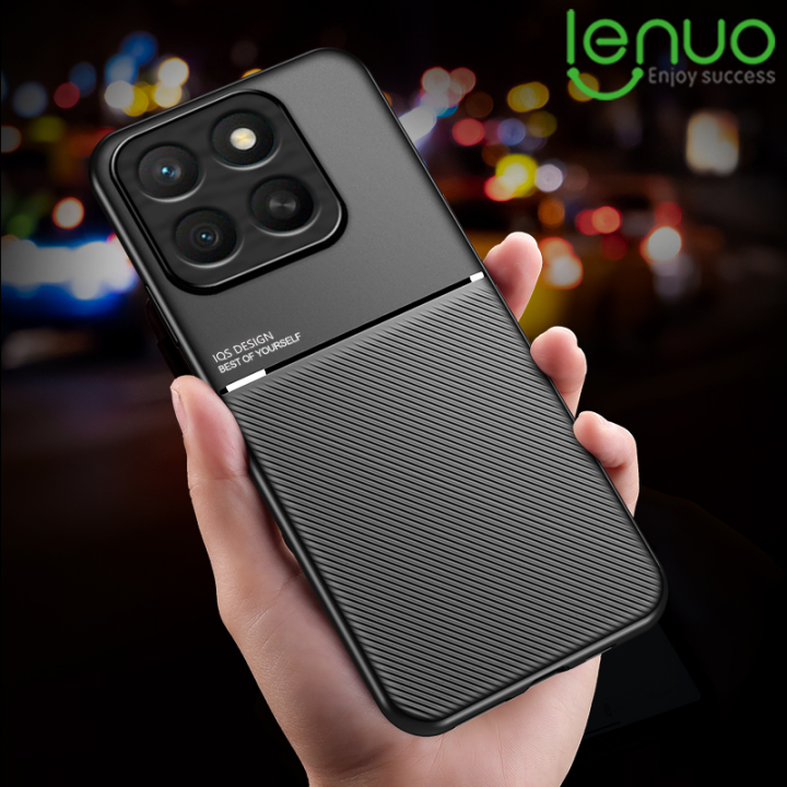 Lenuo For Honor X8C Back Cover Anti-fall Soft Non-slip Silicone Grain Phone Case