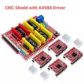 CNC Shield V3 Engraving Machine 3D Printer With 4 PCS A4988 Driver Expansion Board for arduino Diy Kit. 