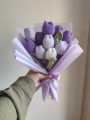 Handmade Purple Shade Tulip Crochet Bouquet. 