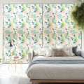 Artsy Home Modern Floral Composition Privacy Window Film Decal 1m x 40cm - Waterproof Room Decor Sticker. 