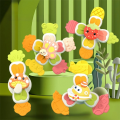 4Pcs High Quality Cute Cartoon Baby Spinning Toy Interesting Portable Finger Spinning Top with Suction Cup Bathing Toy Kid. 