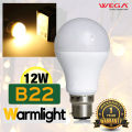 WEGA 12W - Warm Light LED Bulb - Beam Angle-270 E22 3 watt - 1 Year Warranty. 