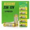 Alkaline Battery 12V 23A Battery For Alarm/Fan/Car Remote/ Door Bell-5pcs (Non Rechargeable) - Batteries |. 