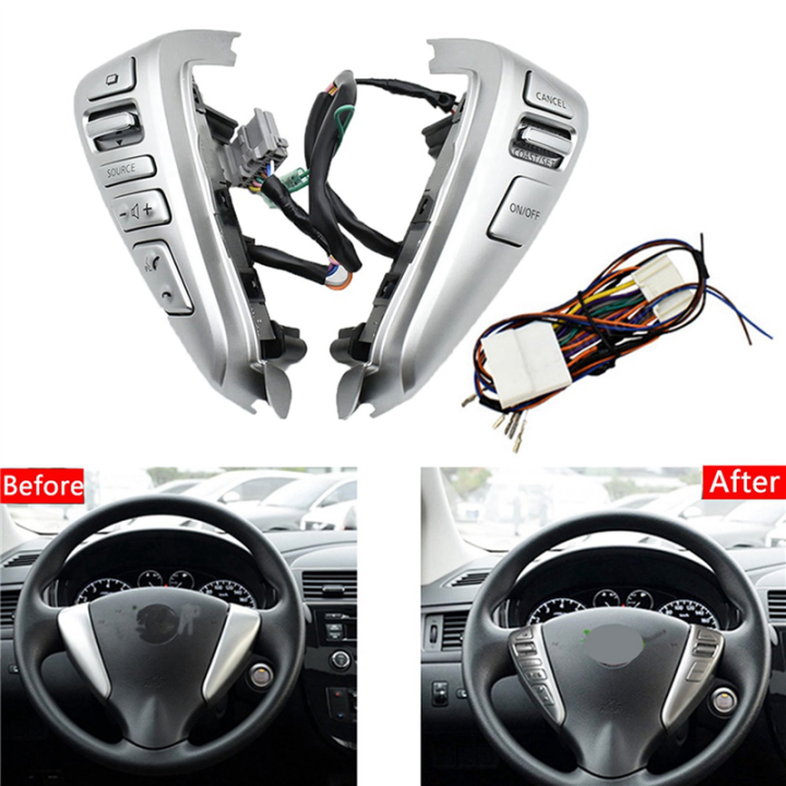 JINMY%202X%20Car%20Steering%20Wheel%20Switch%20Button%20Cruise%20Control%20Button%20for%20TIIDA%20SENTRA%20Livina%20SUNNY%20ALMERA%2025550-3DA6A%20-%20Image%202