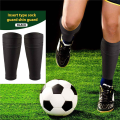 JAERBEE 4Pairs Soccer Shin Guard Socks Breathable Soccer Shin Guard Sleeves Shin Pads Holder for Kicking Ball Running Cycling L. 