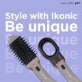 Ikonic 3 in 1 Express Styler , Professional Volumizer Blow Dryer 1200W Hot Air Brush for Women Innovative Air Flow Vents Mixed Styling Bristles Ceramic Titanium Tourmaline-Coated Brush Head, Multi Hair Styler for 75% shinier blowouts results. 