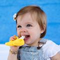 Mumlove Baby Banana Yellow Infant Toothbrush - Easy to Hold, Train Infants for Oral Hygiene & Teething. 