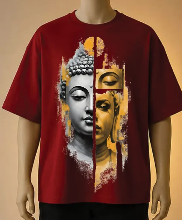 Buddha%20&%20Golden%20Buddha%20Artistic%20Printed%20T-Shirt%20%E2%80%93Blue,%20Black,%20White,%20Cream,%20maroon,%20Brown%20-%20Image%203
