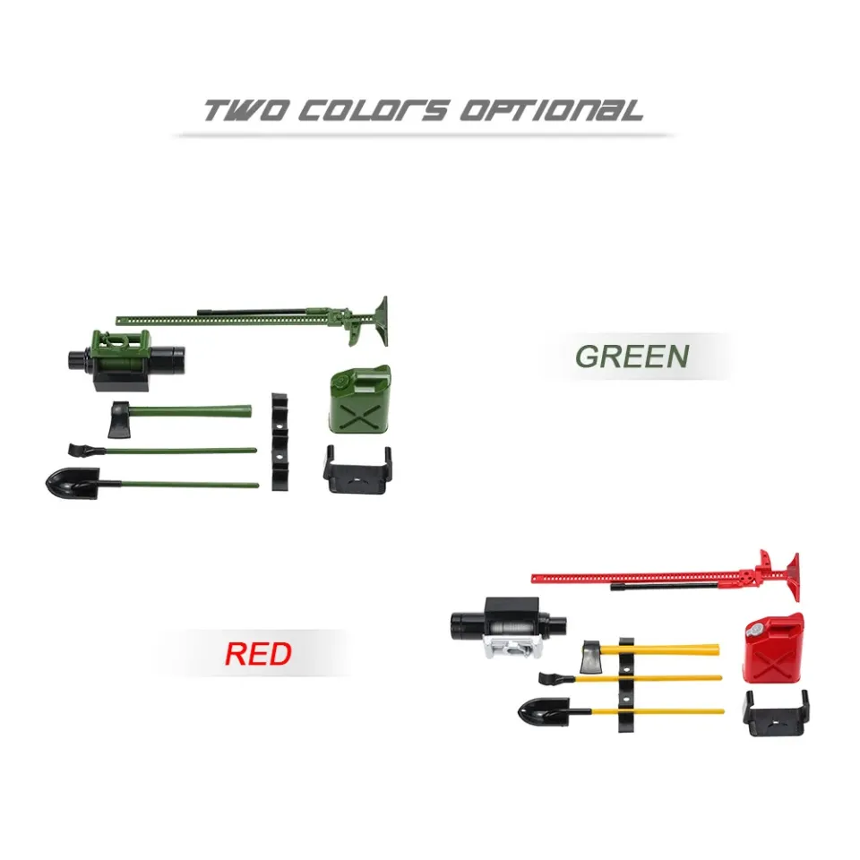 thumbnail interactive-video image 1 of 6pcs 1:10 RC Decoration Tool Set - Simulation Plastic Tools For Rock Crawler & Scale Accessories (axspeed) 1 of 4