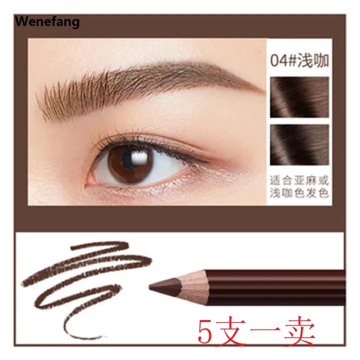 Wenefang%205pcs/set%20Eyebrow%20Pencil%20Easy%20To%20Use%20Eyeshadow%20Long%20Lasting%20Natural%20Cosmetic%20Waterproof%20Microblading%20Wood%20Eyebrow%20Pencil%20-%20Image%206