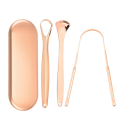 Tongue Scraper Cleaner Travel Portable Case Breath Cleaner Gold. 