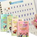 4 Pcs Reusable Magic Practice Copybook For Kids Magic Calligraphy Copybook. 