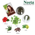 Neeta Powder Hair Color, Henna Based Hair Color Natural Brown (15g Pack of 10), Silky Soft and Shiny Hair Colour with Benefits of 5 Natural Herbs. 