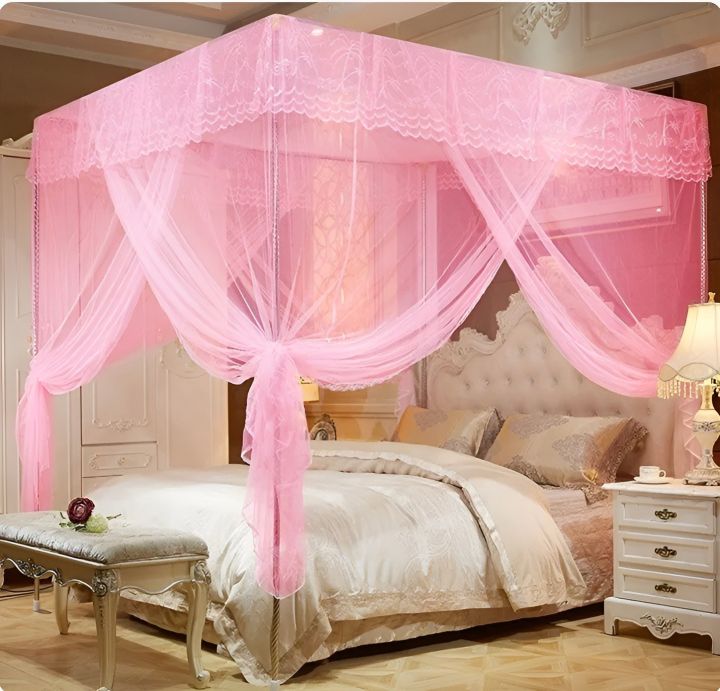 4%20Corner%20Mosquito%20Net%20Bed%20%7C%20Embroidered%20Mosquito%20Net%20With%20Stand%20%20%7C%20Raja%20Jhul%20-%20Image%202