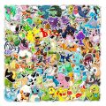 Linman 100pcs Pokemon Sticker Pack Waterproof Anime Stickers Cute La【2025 Version】ptop Skin Kawaii Packaging DIY Phone Case Handbook Stationery. 