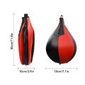 Boxing Speed Ball PU Leather MMA Muay Thai Training Striking Bag ( Black/Red). 