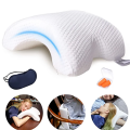 1pc Sleeping Pillow Couple Pillow Arm Pillow Slow Rebound Pressure Pillow Cuddle Pillow Memory Foam Travel Arched Shaped U Pillo. 