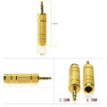 3.5mm Audio Jack Male TO 6.35mm Female Metal Jack Gold Plated Audio Stereo Converter Adapter. 