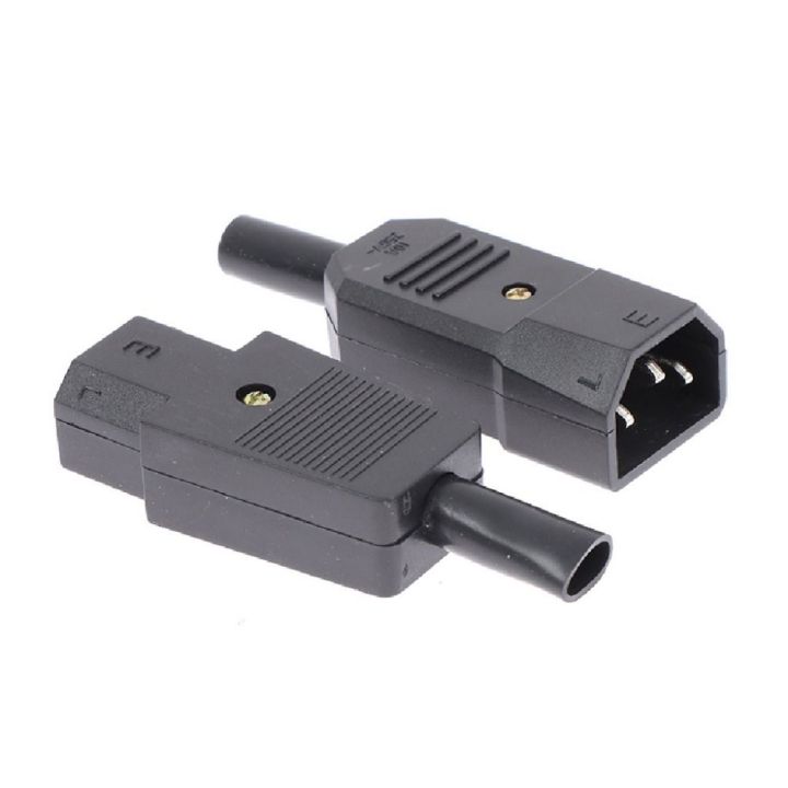 3Pcs 3 Pin Power Connector AC Plug Socket Male Female C13 C14 AC Power ...