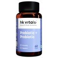 HK Vitals Prebiotic & Probiotics Supplement 60 capsules with 30 Billion CFU 100mg Prebiotics Improves Digestion  Immunity. 