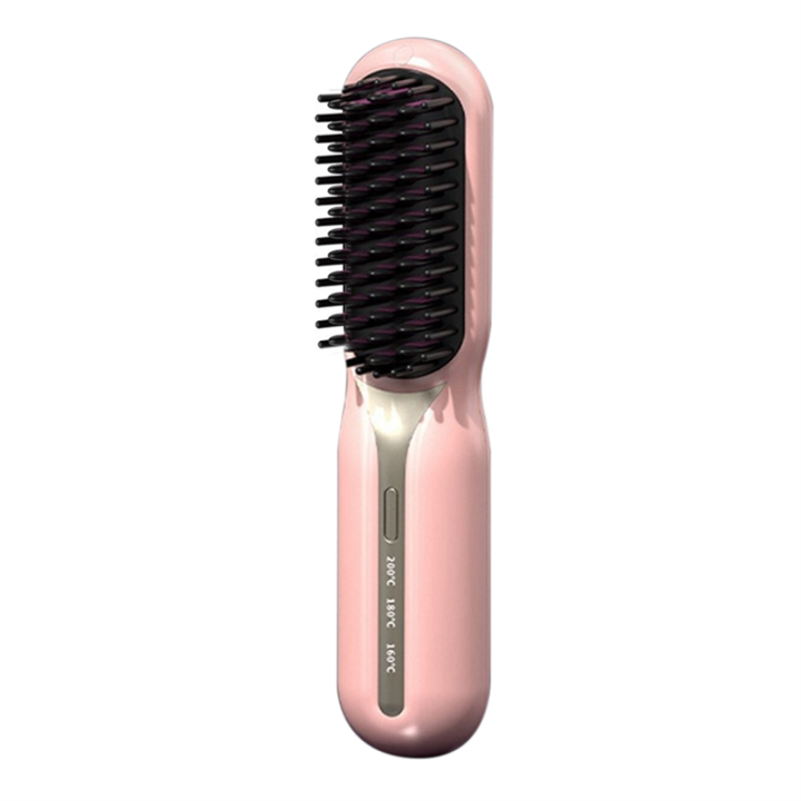 OUMERY Cordless Hair Straightener Hot Heating Comb Professional Electric Brush for Hair Smoothing Iron Negative Ion Hair Care B