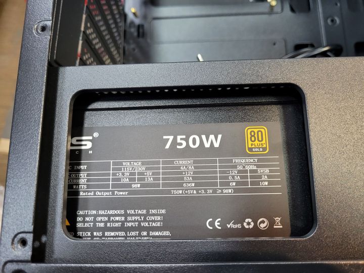 PS Tech 750W 80+ Gold Certified Power Supply | Daraz.com.np