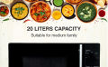 Godrej GMX 20SA2 BLM 20L Solo Microwave  with Powder Coated Cavity (Black). 
