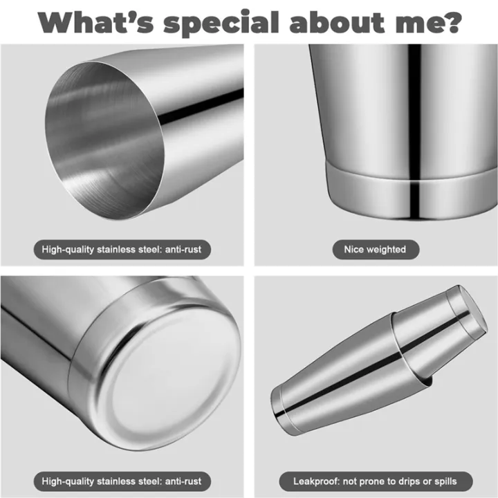 3Sets%20Cocktail%20Shakers%20Professional%20Bar%20Shaker%20Boston%20Shaker%20Set%20Stainless%20Steel%20Martini%20Shaker%20Drink%20Mixer(Silver)%20Easy%20Install%20Easy%20to%20Use%20-%20Image%2010