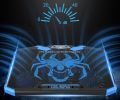 NUOXI Q7 Ultra Professional 5 Fan LED Backlit Speed And Height Adjustable Gaming Laptop Stand Cooling Pad. 
