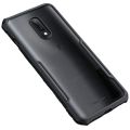 OnePlus 6 - Slim Bumper Clear Back with Shockproof Soft TPU Bumper Frame Cover - Black/ Blue. 