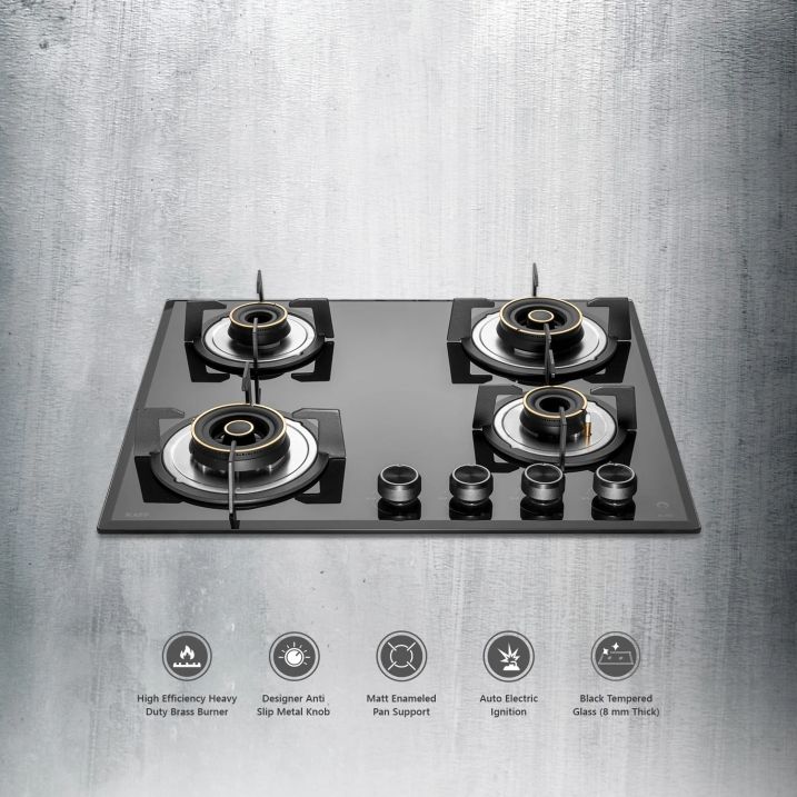 KAFF%204%20Burner%20Built-In-Hobs%20%7C%20Alton%20ALNF%20604%20%7C%2060cm%20%7C%20Auto%20Electric%20Ignition%20%7C%20Black%20Tempered%20Glass%20(8%20mm%20Thick)%20%7C%20Designer%20Anti%20Slip%20Metal%20Knob%20-%20Image%203