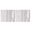 FORIDE 2X Ruffle Shower Curtain Home Decor Soft Polyester, Decorative Bathroom Accessories Great for Showers and Bathtubs. 