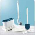 3 In1 Toilet Brush Silicone Wall Mounted Multi-functional Cleaning Tools with Bracket Home Bathroom Accessories Sets Wc New. 