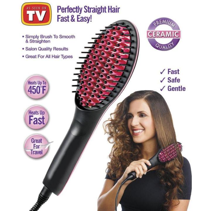New! Simply Straight Ceramic Straightening Brush - As Seen On Tv!!!