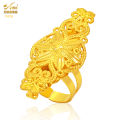 Big Gift Party African Jewelry Dubai arabian ethiopid gold long ring ladies adjustable size wedding nigerian jewelry. 