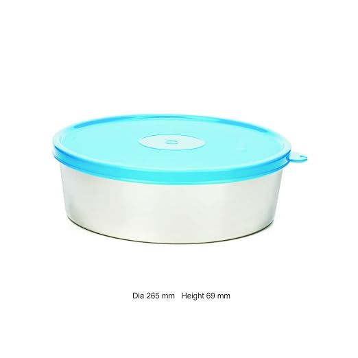 Signoraware Steel Storage and Papad Box 3ltr, Red code-3747