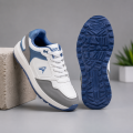 Goldstar Men's AX-2EV Casual Sneakers (White/Grey). 