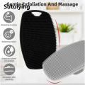 Sutuiying 1pc Soft Silicone Exfoliating Brush Cleanser Body Cleansing Scrubber Shower Gentle Massage Bath Brush For Men. 