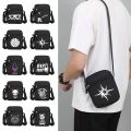 Casual Oxford Cloth Shoulder Bag Adjustable Multiple Compartments Mobile Phone Bag Cartoon Crossbody Bag for Men. 