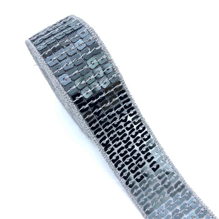 5yards%2025mm%20Sequins%20Ribbon%20Lace%20Trim%20Sequin%20Sewing%20Fabric%20Ribbon%20For%20Dress%20Clothes%20Headdress%20Bridal%20Wedding%20Accessories%20-%20Image%203