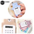 DISICHEN Fashion Mini Calculator Portable Pocket Size 8 Digits Display Cartoon Cute Bear Ultra-thin Button Calculator School Supplies for Child. 