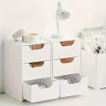 3-Tier Drawer Organizer White Plastic Storage Box for Office Jewelry Cosmetics Portable Stackable Multipurpose. 