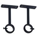 Ceiling Mounted Curtain Rod Brackets, Heavy Duty Ceiling Bracket for 1 Inch Curtain Rod Holder(Set of 2, Black). 