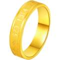 Moufu Same Style I Love You Forever Titanium Steel Gold 5201314 Engraved Romantic Numbers Couple Ring. 